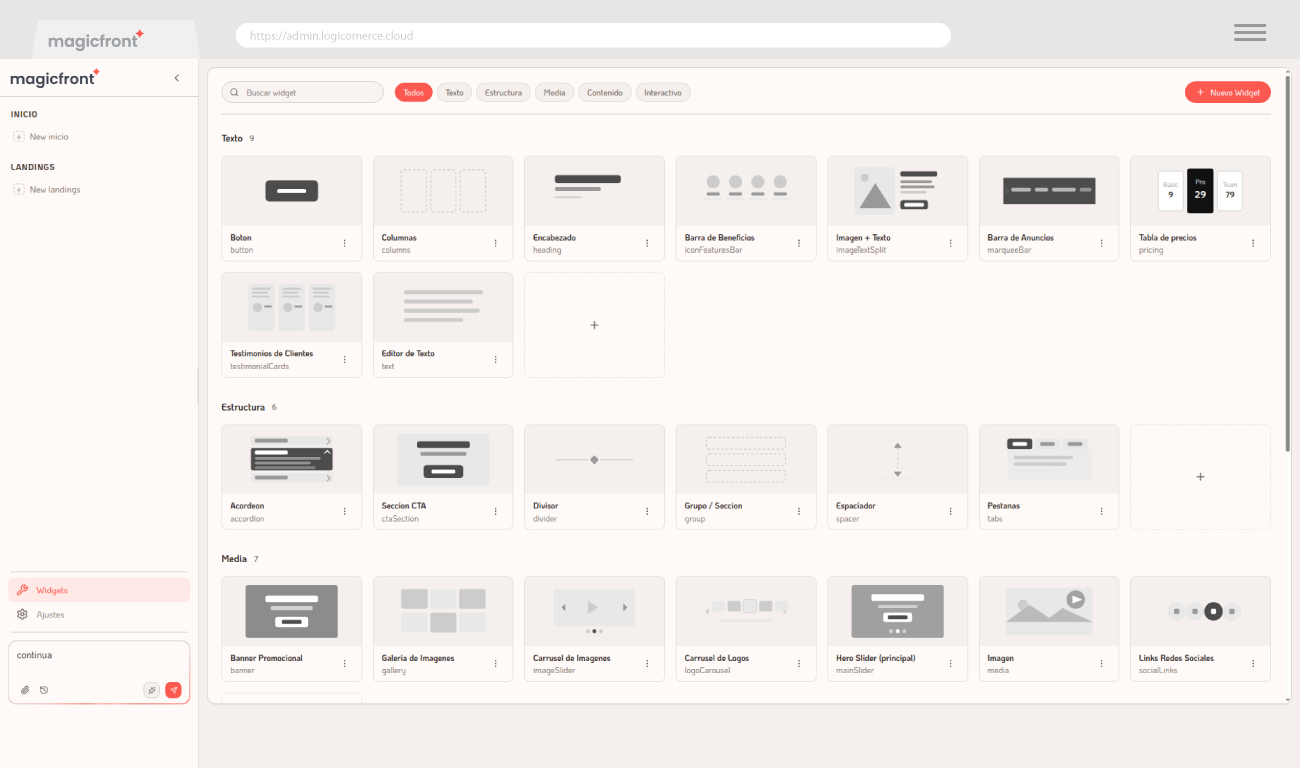 Biblioteca de widgets