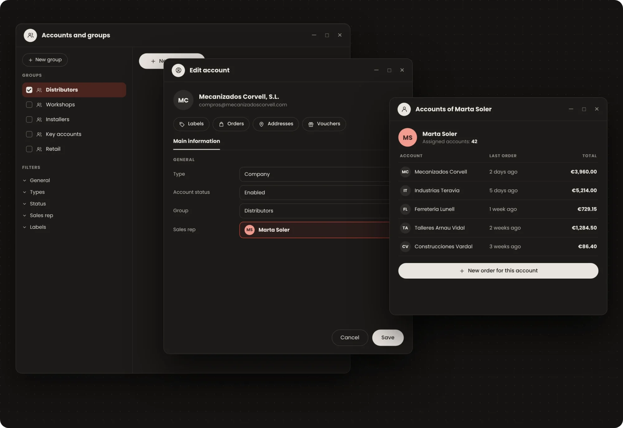 Portal para agentes de ventas